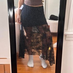 NWT Abercrombie asymmetrical lace skirt